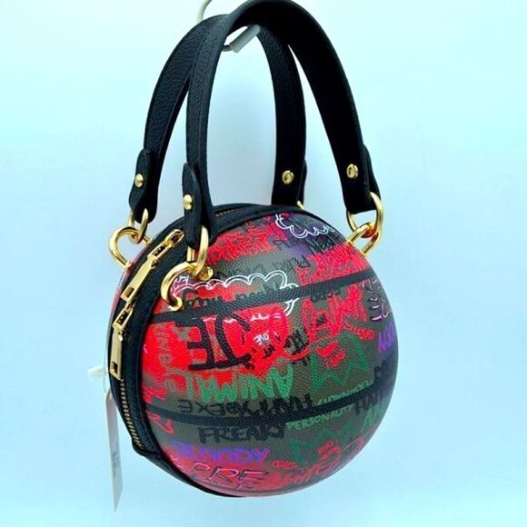 Graffiti Basketball Shape Clutch Model 2 - Picture 2 of 5